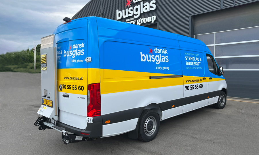 Dansk Busglas - Mobile enhederq Dansk busglas mobil enhed varevogn